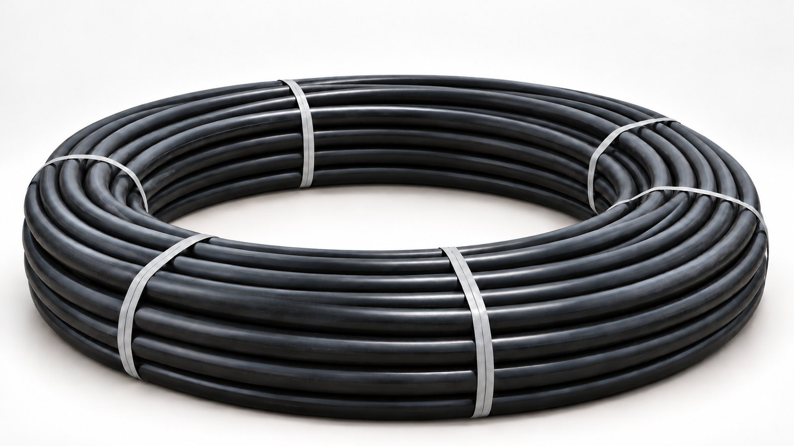 ACFICK 63 mm irrigation hose, 100 m roll, strapped for delivery